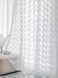 HKM-959827 Light Luxury Pure Color Curtain with Golden Beads - Polyester Fabric, Customized Per Meter