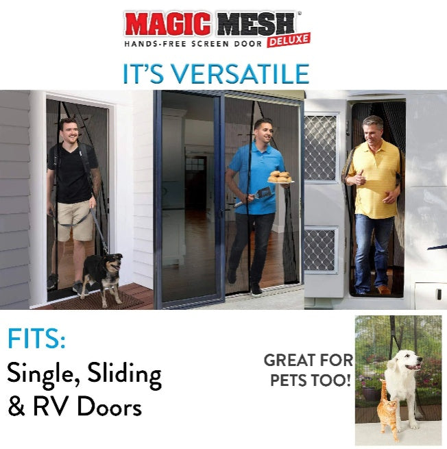 KTX-959827 Magnetic Hands-Free Screen Door for Easy Entry and Insect Protection