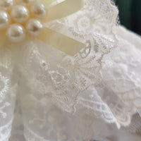 HKM-959891 Elegant Dog Wedding Dress Skirt in White, Polyester, Universal Fit