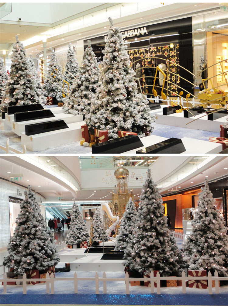 HKM-959891 Flocked Artificial Snow Christmas Tree Decoration - 60cm Ideal for Holiday Display