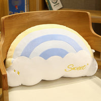 HKM-960083 Cute Cloud Rainbow Pillow Decorative Cushion for Office Chair Backrest