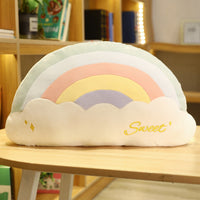 HKM-960083 Cute Cloud Rainbow Pillow Decorative Cushion for Office Chair Backrest