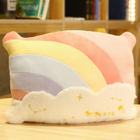 HKM-960083 Cute Cloud Rainbow Pillow Decorative Cushion for Office Chair Backrest