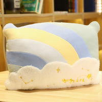 HKM-960083 Cute Cloud Rainbow Pillow Decorative Cushion for Office Chair Backrest