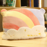 HKM-960083 Cute Cloud Rainbow Pillow Decorative Cushion for Office Chair Backrest