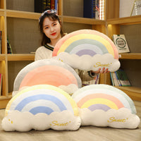 HKM-960083 Cute Cloud Rainbow Pillow Decorative Cushion for Office Chair Backrest