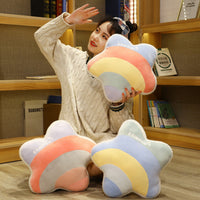 HKM-960083 Cute Cloud Rainbow Pillow Decorative Cushion for Office Chair Backrest