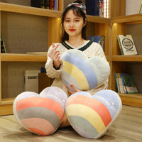 HKM-960083 Cute Cloud Rainbow Pillow Decorative Cushion for Office Chair Backrest