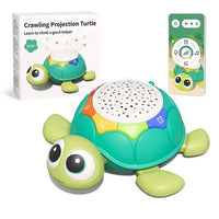 HKM-960083 Musical Projector Turtle Crawling Toy for Infants and Toddlers - 5 Functions Educational Plastic Toy