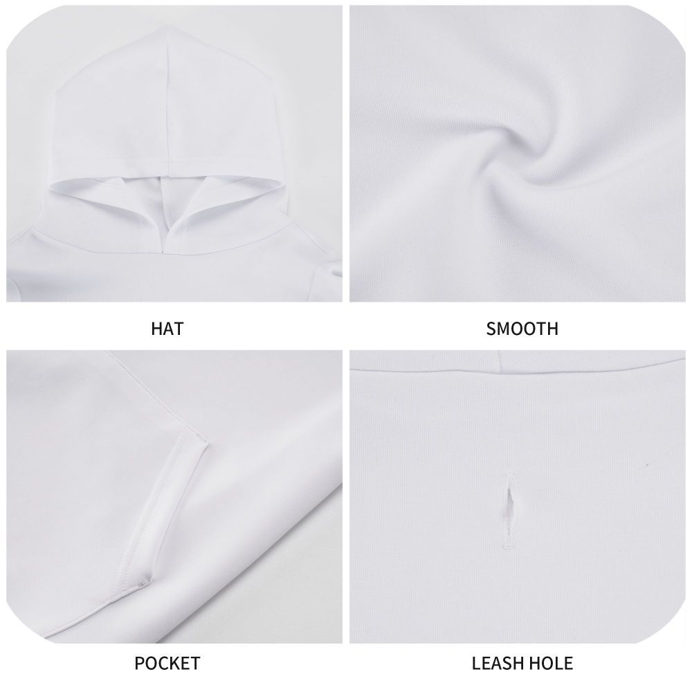 HKM-960147 Pet Hooded Sweatshirt for Medium and Large Dogs - Soft Polyester, Cute Design with Pockets and Traction Hole