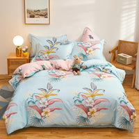 HKM-960275 Cotton Duvet Cover Set with Cute Patterns for Single and Double Beds - Modern Design and Multiple Sizes Available