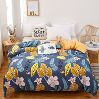 HKM-960275 Cotton Duvet Cover Set with Cute Patterns for Single and Double Beds - Modern Design and Multiple Sizes Available