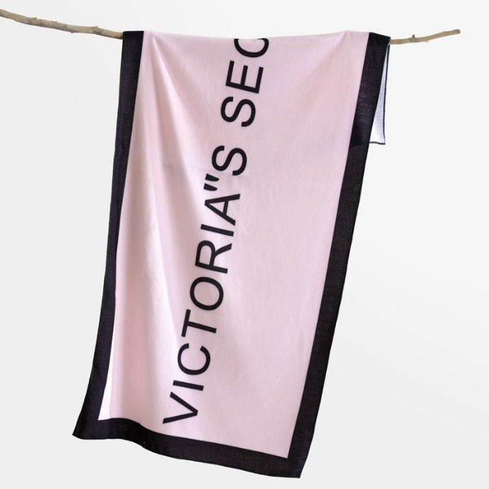HKM-960275 Microfiber Bath Towel with Letter Print for Beach and Bath Use