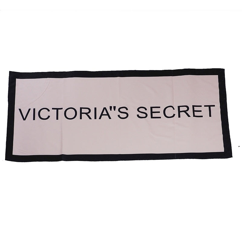 HKM-960275 Microfiber Bath Towel with Letter Print for Beach and Bath Use