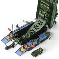 HKM-960531 Alloy Tank Toy Set with Light and Music - 2-in-1 DIY Assembly Parking Lot Vehicle