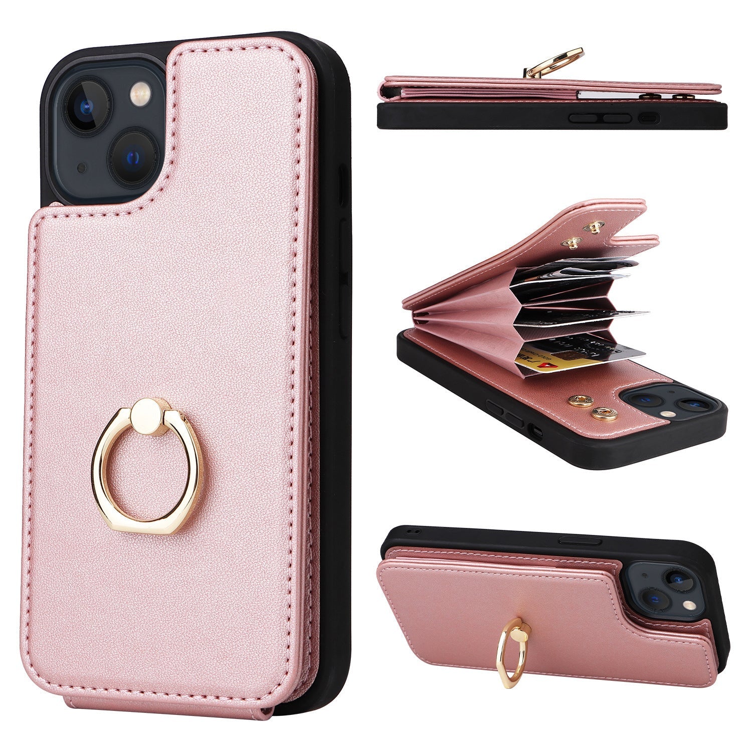 HKM-960531 Anti-Magnetic All-Inclusive PU Mobile Phone Case - Available in Multiple Colors for Various iPhone Models
