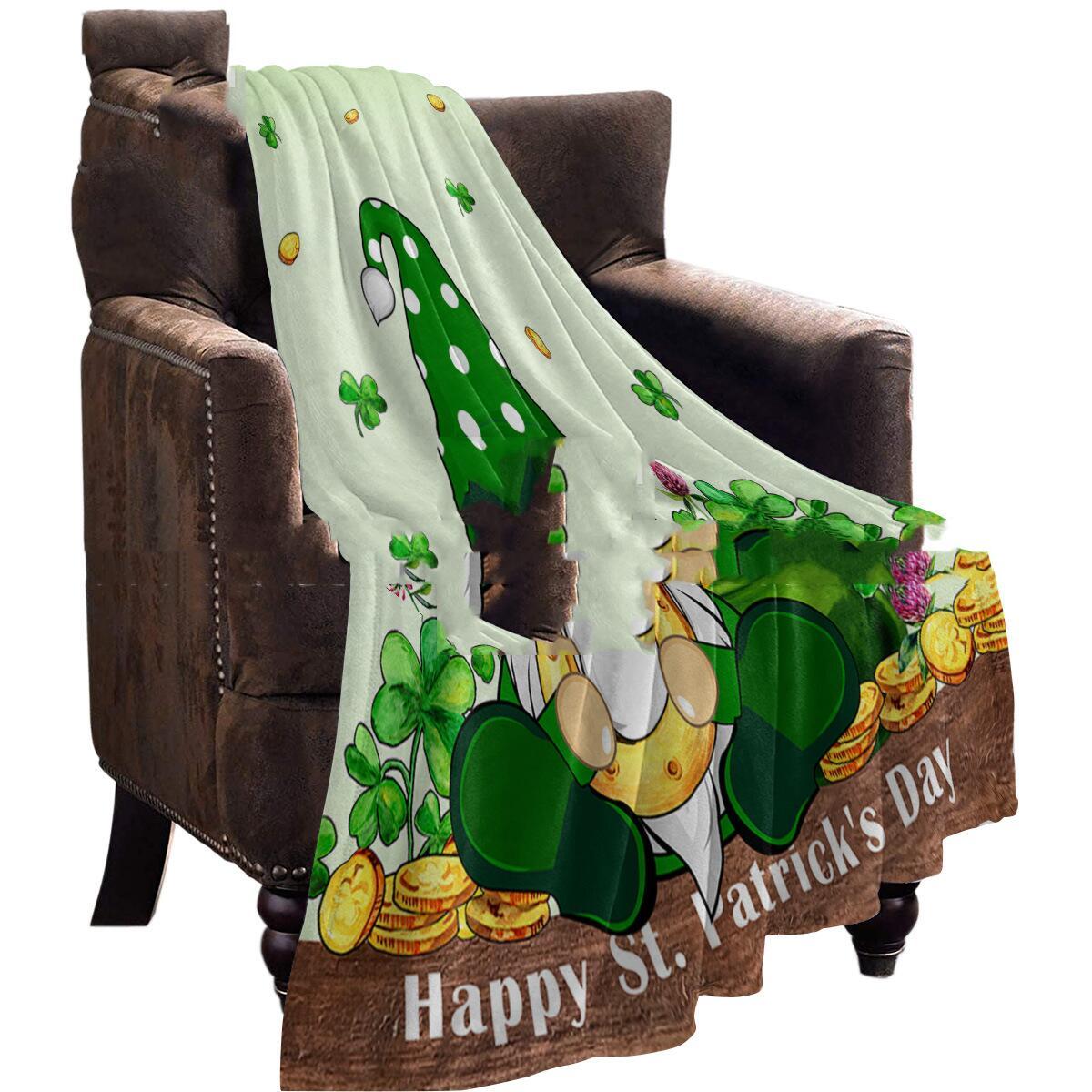 HKM-960595 Dwarf Gold Coin St. Patrick's Day Flannel Blanket - Multiple Sizes Available