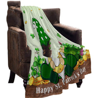 HKM-960595 Dwarf Gold Coin St. Patrick's Day Flannel Blanket - Multiple Sizes Available