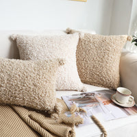 HKM-960723 Autumn and Winter Thick Plush Loop Pile Pillow for Living Room - Multiple Colors Available