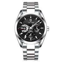 HKM-960787 Fashionable Men's Multifunctional Waterproof Mechanical Watch with Luminous Tourbillon and Dual Date Display