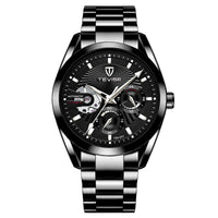 HKM-960787 Fashionable Men's Multifunctional Waterproof Mechanical Watch with Luminous Tourbillon and Dual Date Display