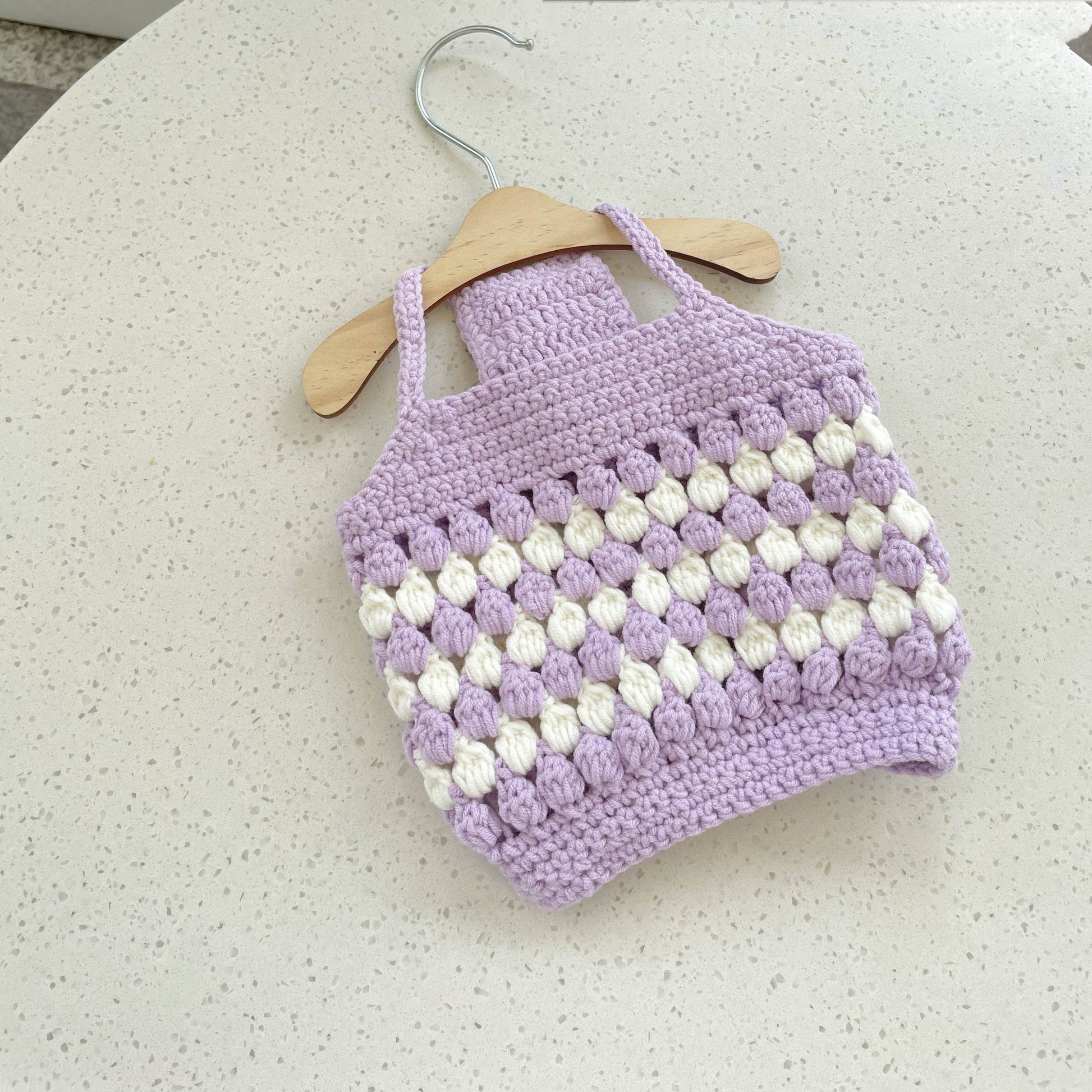 HKM-960851 Stylish Violet and Dark Blue Hollow Out Pet Sweater Vest for Small to Large Dogs