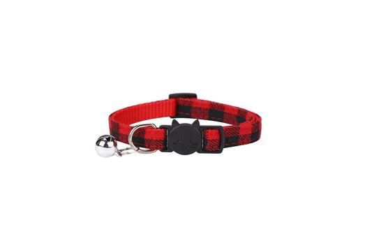 HKM-960979 British Plaid Cat With Anti-rust Bell Collar