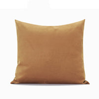HKM-961107 Hand-Woven Frosted Leather Pillow in Orange Coffee Color - 45x45cm & 50x50cm Options