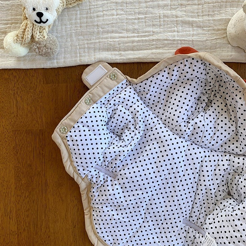 HKM-961235 Cozy Beige and Blue Pet Coat for Small Dogs and Cats - XS to XL Sizes Available