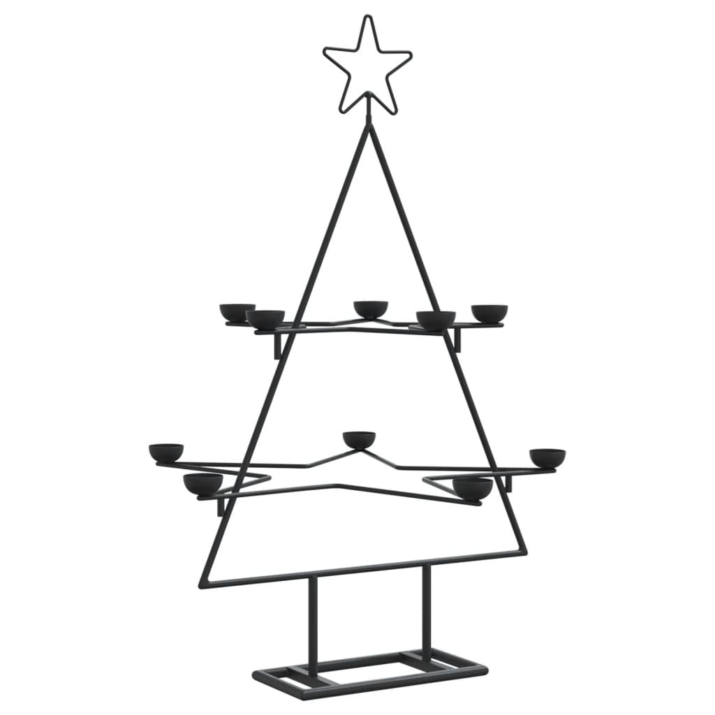 HKM-961235 Modern Black Metal Christmas Tree Frame - 75 cm Height for Festive Decor
