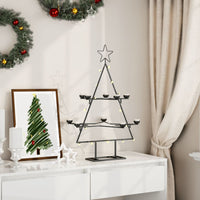 HKM-961235 Modern Black Metal Christmas Tree Frame - 75 cm Height for Festive Decor