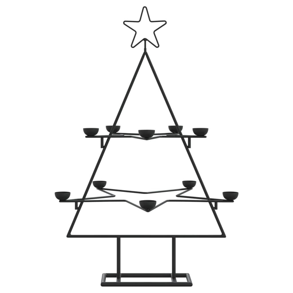 HKM-961235 Modern Black Metal Christmas Tree Frame - 75 cm Height for Festive Decor
