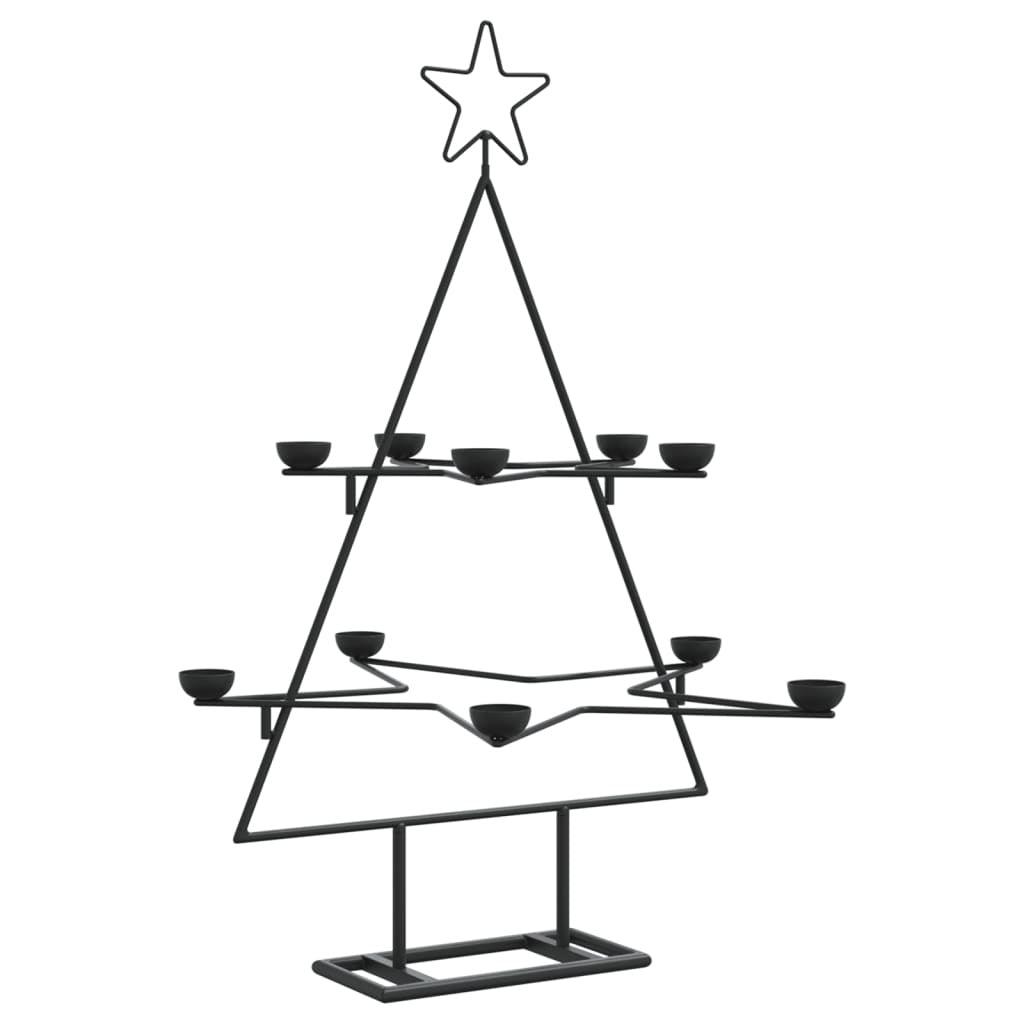 HKM-961235 Modern Black Metal Christmas Tree Frame - 75 cm Height for Festive Decor