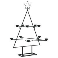 HKM-961235 Modern Black Metal Christmas Tree Frame - 75 cm Height for Festive Decor