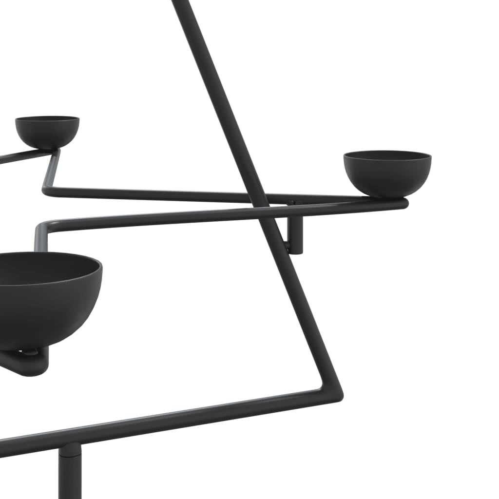HKM-961235 Modern Black Metal Christmas Tree Frame - 75 cm Height for Festive Decor