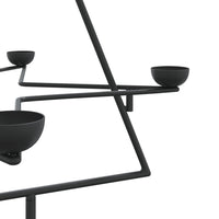 HKM-961235 Modern Black Metal Christmas Tree Frame - 75 cm Height for Festive Decor
