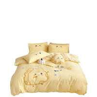 HKM-961427 Cartoon Anime Cotton 4-Piece Bedding Set for Kids - Duvet Cover, Bed Sheet, Pillowcase