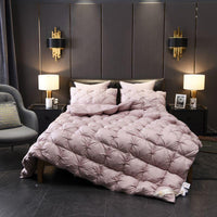 HKM-961427 Thickened Warm Winter Quilt with Twisted Flower Design in Multiple Colors