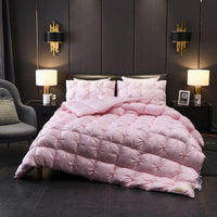 HKM-961427 Thickened Warm Winter Quilt with Twisted Flower Design in Multiple Colors