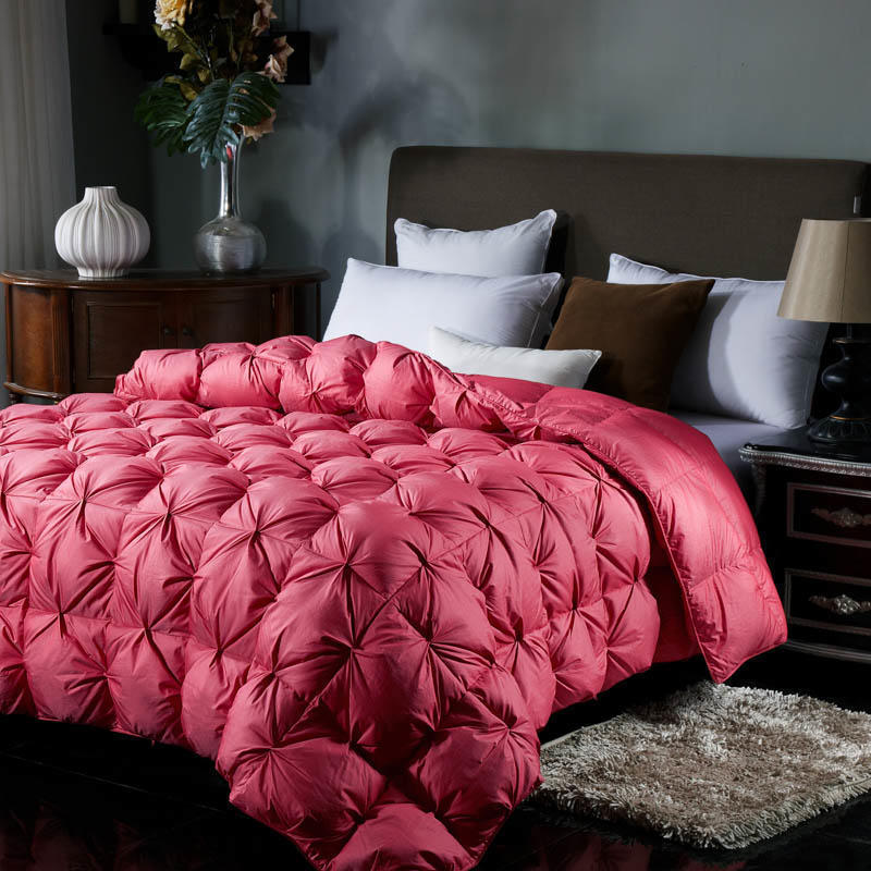 HKM-961427 Thickened Warm Winter Quilt with Twisted Flower Design in Multiple Colors