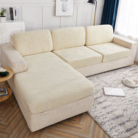 HKM-961491 High Elastic Knitted Jacquard Sofa Cushion Cover Waterproof Big Leaf Design