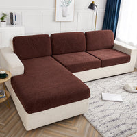 HKM-961491 High Elastic Knitted Jacquard Sofa Cushion Cover Waterproof Big Leaf Design
