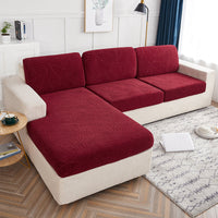 HKM-961491 High Elastic Knitted Jacquard Sofa Cushion Cover Waterproof Big Leaf Design