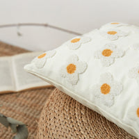 HKM-961555 Nordic Cotton Embroidered Pillowcase with Flower Design 30x50CM