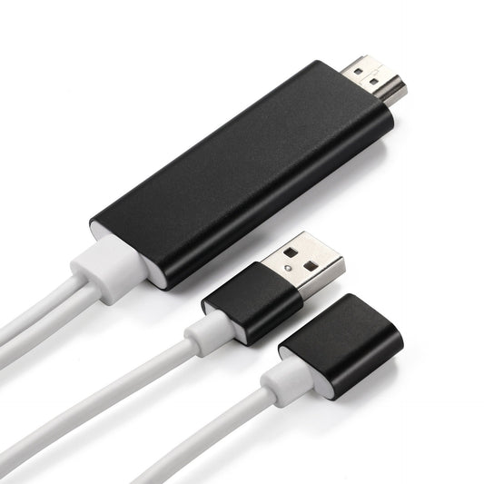 HKM-961619 Dual System HDMI Adapter Cable for High-Definition Screen Sharing, 0.8m Length, Tinned Copper Wire - Model i8