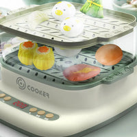 HKM-961683 Electric Simulation Cooking Spray Steamer Set - Kitchen Pretend Play Toy for Kids 2-4 Years