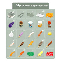 HKM-961683 Electric Simulation Cooking Spray Steamer Set - Kitchen Pretend Play Toy for Kids 2-4 Years