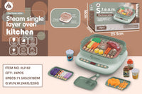 HKM-961683 Electric Simulation Cooking Spray Steamer Set - Kitchen Pretend Play Toy for Kids 2-4 Years