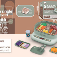 HKM-961683 Electric Simulation Cooking Spray Steamer Set - Kitchen Pretend Play Toy for Kids 2-4 Years