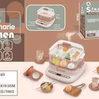 HKM-961683 Electric Simulation Cooking Spray Steamer Set - Kitchen Pretend Play Toy for Kids 2-4 Years
